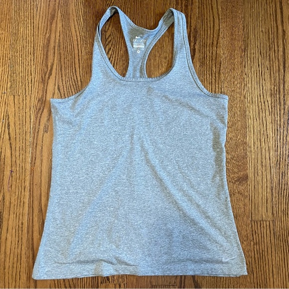 Nike Tops - Nike Dri Fit Gray Razorback Tank Size Medium